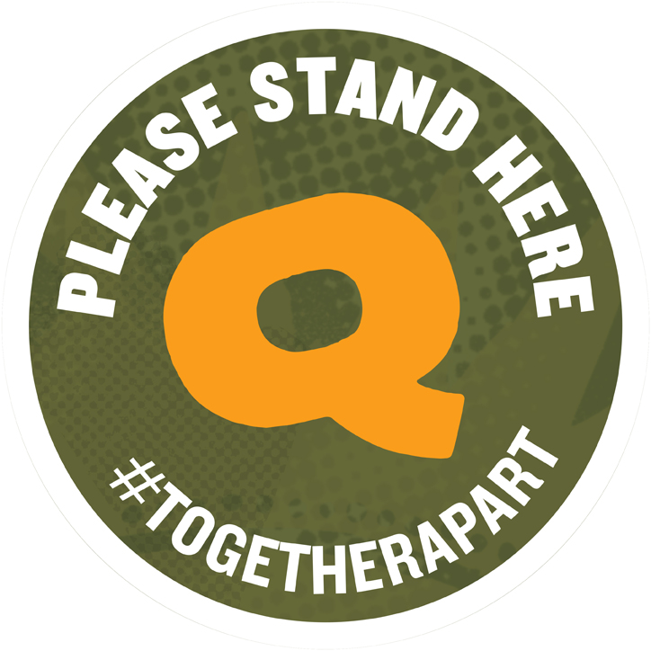 Please Stand Here #togetherapart Floor Sign